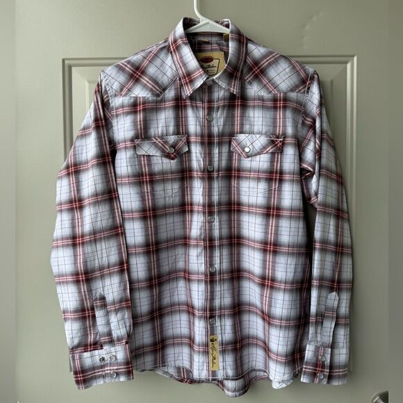 Larry Mahan Cowboy Collection Shirt Woman’s XL Pearl Snap Western Plaid Casual - Picture 1 of 9